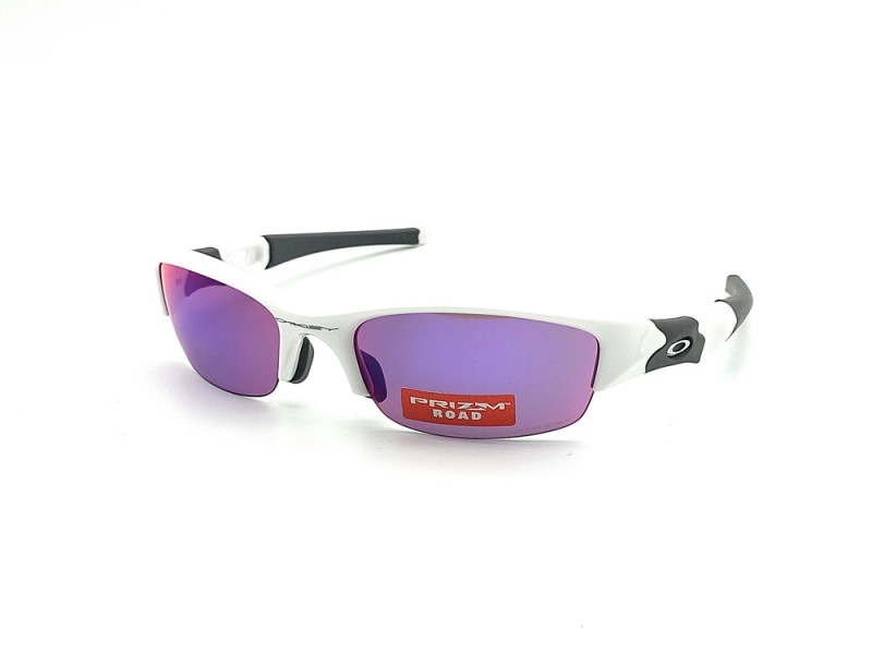 OAKLEY FLAK JACKET – POLISHED WHITE / PRIZM ROAD