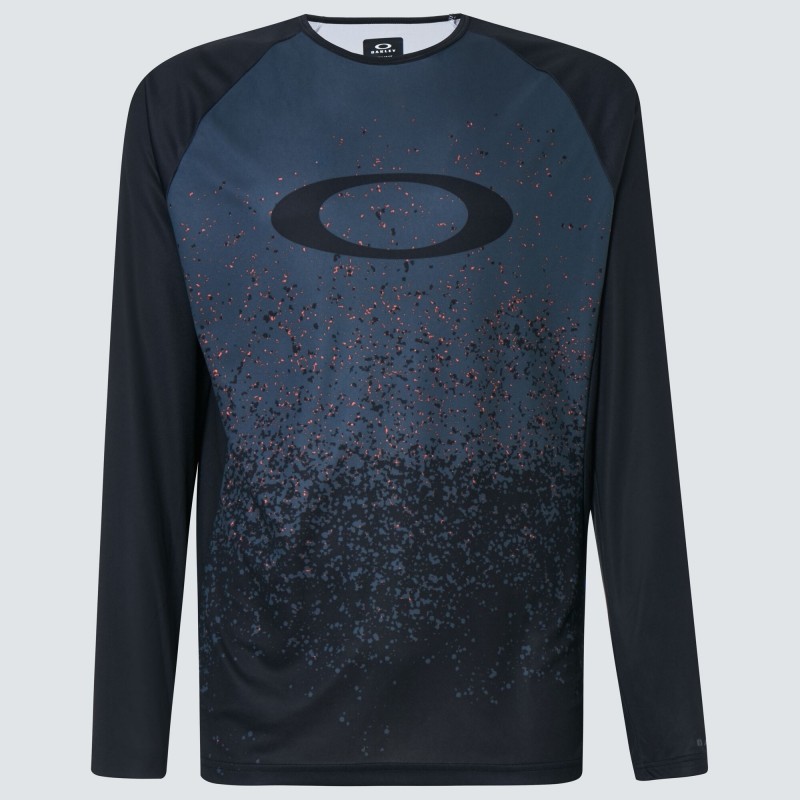 MTB LS Tech Tee Grey Pixel Print - S