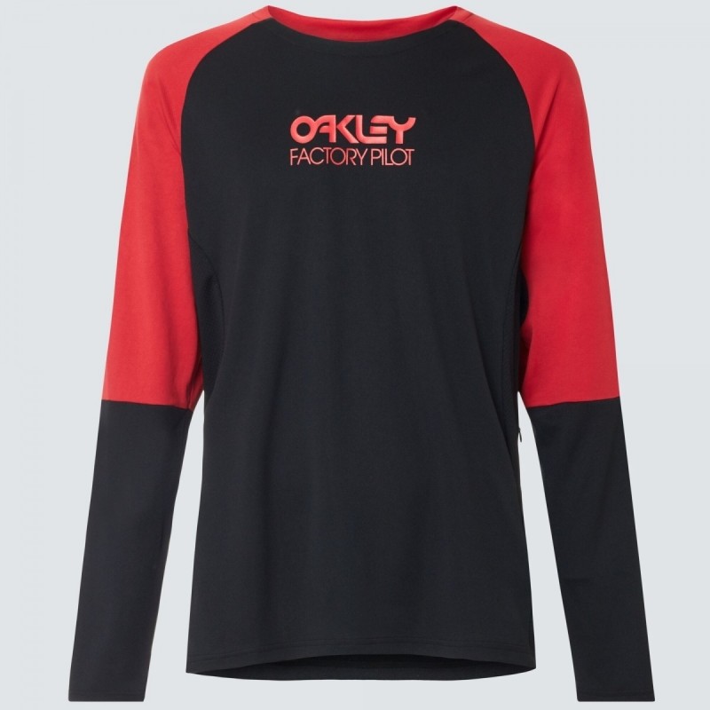 Oakley Switchback LS Trail Tee- Blackout - L